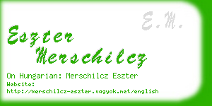 eszter merschilcz business card